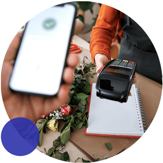 Kontaktlose Zahlung mit einem mobilen Terminal