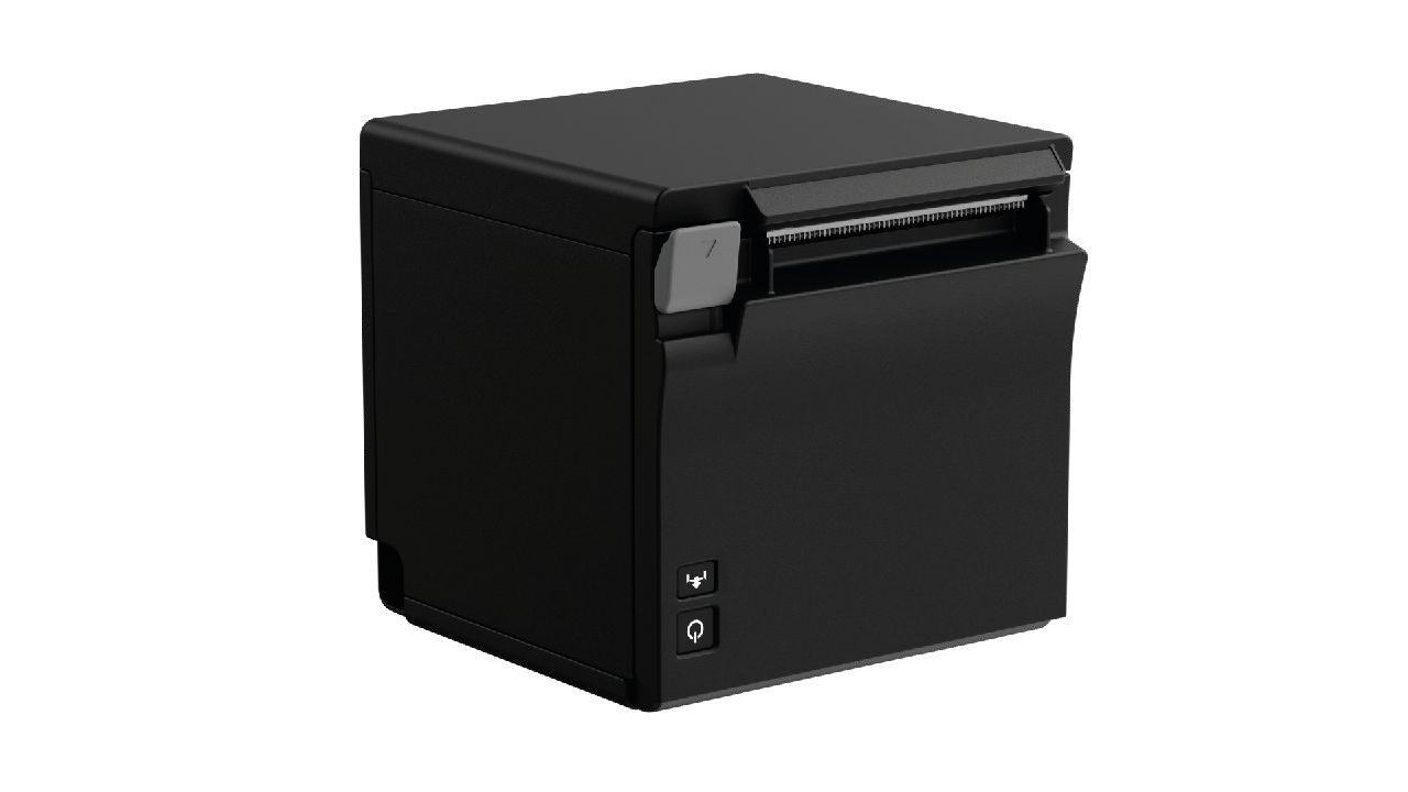 Schwarzer Bondrucker, freigestellt